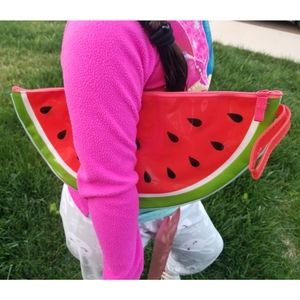 Watermelon clutch zipper purse